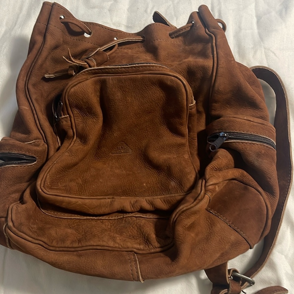 3112107 RB Costa Rica Brown 100% Leather back pack NWOT